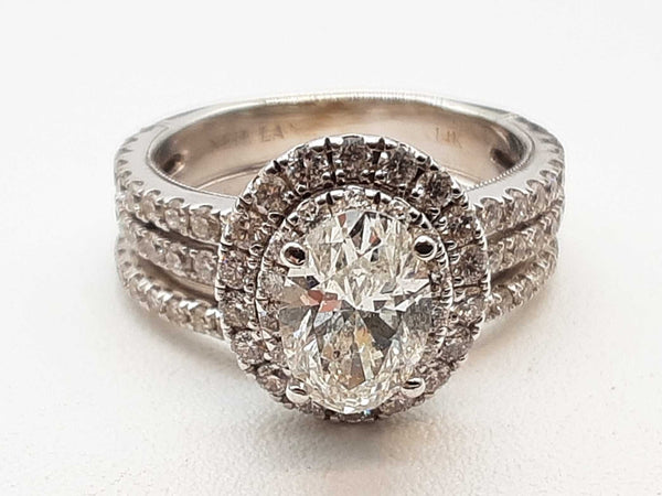 2.10 Cttw 14k White Gold 6.7g 2 Set Ring Size 4.5 Do0425lcrxde
