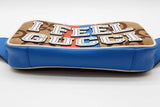 Gucci Gg Canvas & Blue & White Leather "I Feel Gucci" Belt Bag Eb0126pxzde