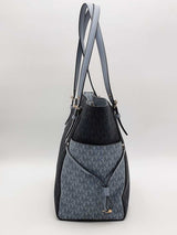 Michael Kors Canvas Signature Tote Blue Aa0526wzsa
