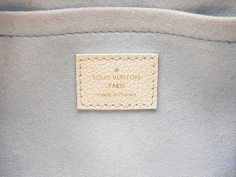 Louis Vuitton Speedy 20 In Latte & Candy Blue Giant Monogram Empreinte Leather