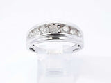 0.85 Ctw Channel-set Diamond & 10k Gold Wedding Band 4.2g Size 10.75 Fw0426wxzdu