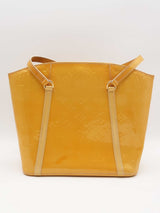 Louis Vuitton Monogram Vernis Yellow Patent Leather Avalon Tote Bag Eb0626oxzsa