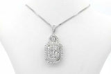 10k White Gold Diamond Pendant & 14k White Gold Chain 6.8 Grams 22 Inch Eb0926rrxsa