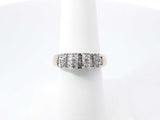 0.27 Cttw Diamond & 10k Yellow Gold Multi Row Cocktail Ring 3.6 Grams Size 7 Fw0726pxzdu