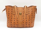 Mcm Visetos Liz Shopper In Reversible Cognac Visetos Coated Canvas Fw0126ozxdu