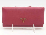 Prada Saffiano Leather Fold Over Continental Wallet Pink Aa0625lzxsa