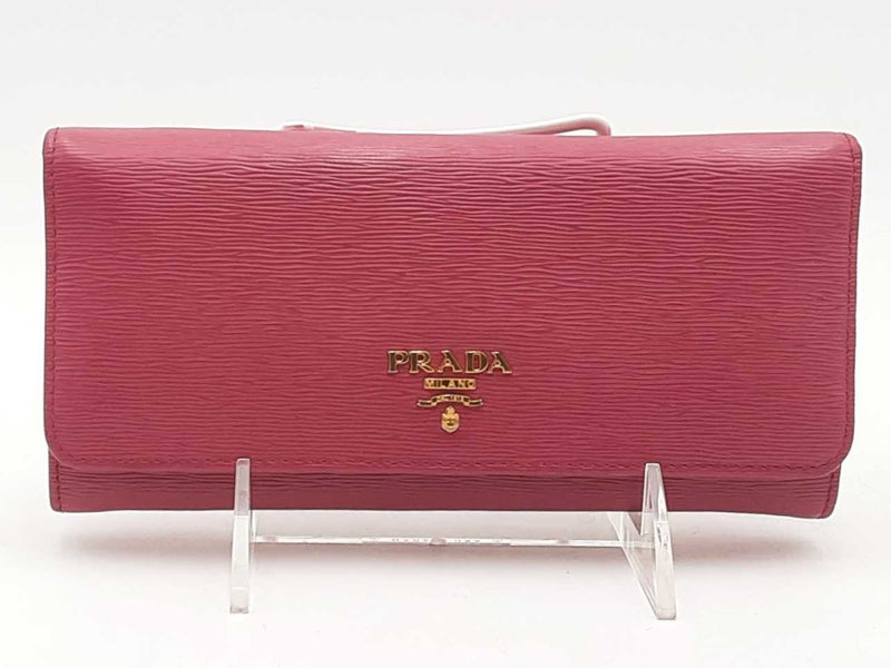 Prada Saffiano Leather Fold Over Continental Wallet Pink Aa0625lzxsa