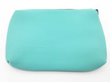 Chanel Vip Tiffany Teal Blue Neoprene Cosmetic Bag Do0225oxde