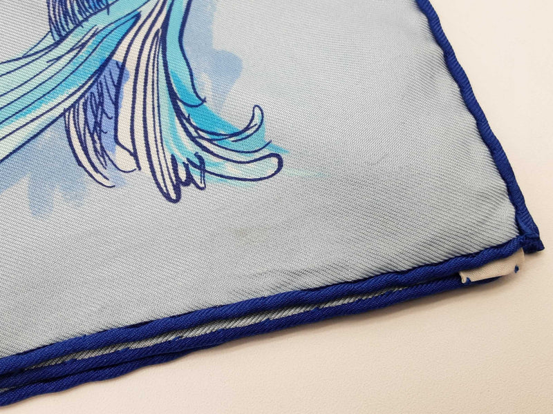 Hermes Ecole Portugaise D'art Equestre Blue Silk Scarf Do0625loxde