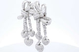Andreoli 18k White Gold 5.36cttw Diamond Omega Back Earrings 37g Eb0326rrxzde