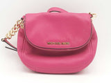 Michael Kors Bedford Flap Fuchsia Pebbled Leather Crossbody Bag Sd1125prsa