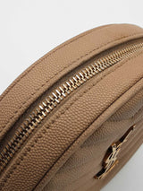 Yves Saint Laurent Vinyle Round Chevron Quilted Leather Crossbody Bag Eb626wxzde