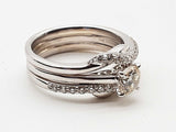 0.55 Cttw Natural Diamonds 14k White Gold 6.8g Ring Size 7 Do0726rixde