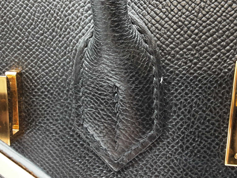 Hermes Birkin 30 Noir Black Epsom Gold Hardware Handbag Do0825lxzxzde