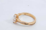 0.75ctw Lab Grown Pear Shape Diamond 18k Yellow Gold Ring 3.8g Sz4.5 Eb0526pxzdu
