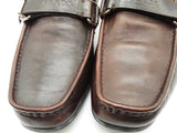 Prada Brown Leather Loafers Size 10 Eb0126lorde