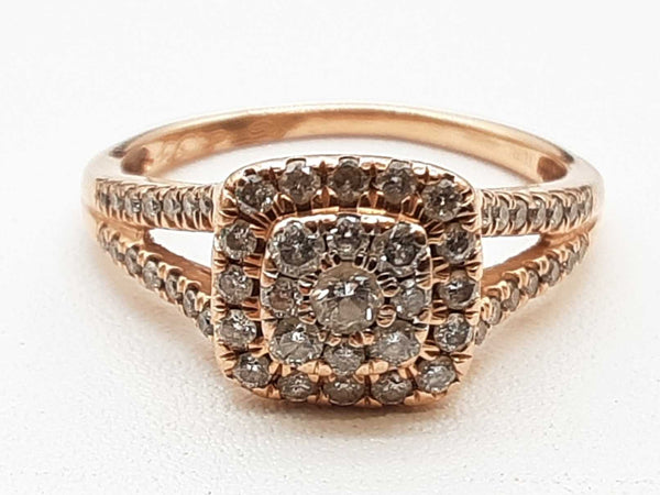 0.60 Cttw Diamonds 10k Rose Gold 2.4g Ring Size 6.75 Do0425lrxde