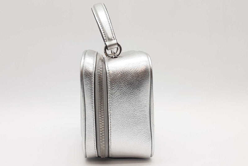 Gucci Blondie Metallic Silver Leather Top Handle Bag Eb1225llxzde