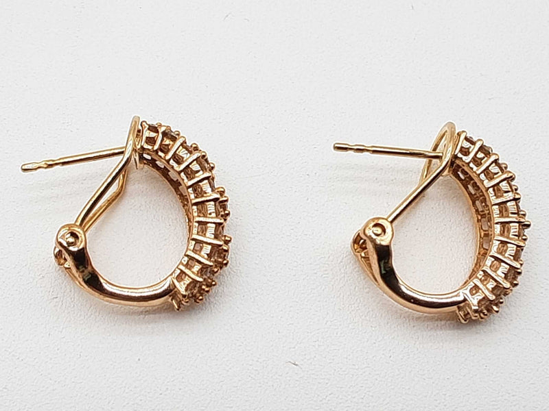 0.60 Cttw 10k Yellow Gold 4.7g Clasp Hoop Earrings Do0425oxzde