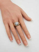 1.17 Cttw Diamond & 14k Yellow Gold Cluster Ring 9.1 Grams Size 12.5 Fw0426crzdu