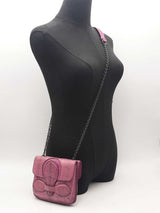 Bottega Veneta Rialto Embossed Leather Purple Handbag Aa0925wrzsa