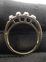 0.27 Cttw Diamond & 10k Yellow Gold Multi Row Cocktail Ring 3.6 Grams Size 7 Fw0726pxzdu