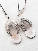 Na Hoku Diamond & 14k White Gold Flip Flop Slipper Earrings 4.2 Gram Fw0826orxdu