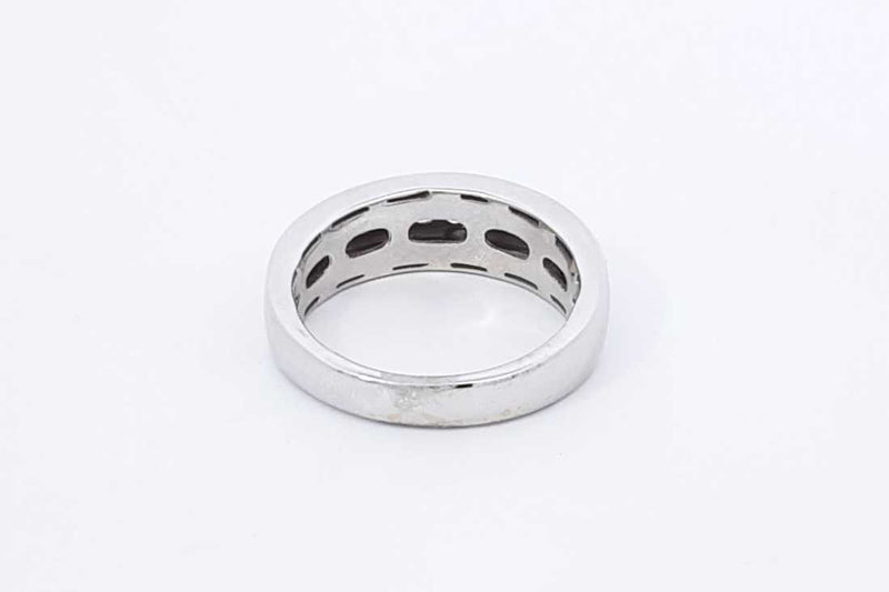 0.49ctw Diamond Ring In 10k White Gold 5.1 Grams Size 10 Eb1125owrdu