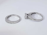 1.24 Cttw Diamond 14k White Gold Engagement Set 6.8 Grams Size 5.5 Aa0825pspsa