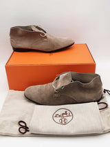 Hermes Chukka Gray Suede Boots Size 44 Eb0726oxzsa