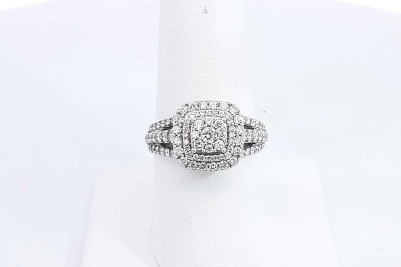 Approx. 2.04ctw Diamond Ring In 10k White Gold 3.5 Grams Size 8 Eb0824wrxsa