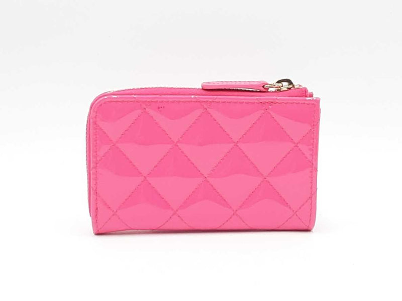 Chanel Matelassé Hot Pink Patent Leather Coin Case Fw0225oxzdu