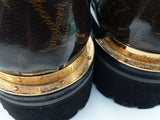 Louis Vuitton Glazed Monogram Outland Combat Boots Uk Size 7 Eb0326prxde