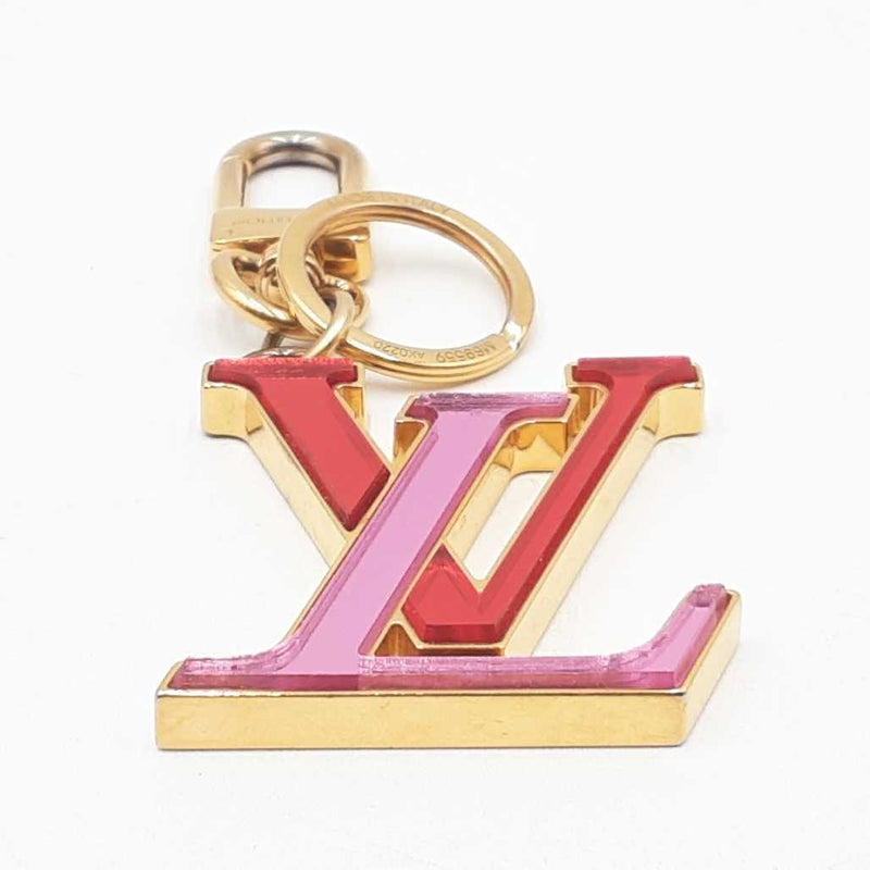 Louis Vuitton Lv Logo Porte Cles Red & Pink Key Holder Bag Charm Fw0225rzdu