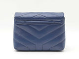 Yves Saint Laurent Loulou Toy Bag In Quilted Denim Blue Leather Fw0926wrxdu