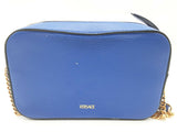 Versace Virtus Camera Blue Grainy Leather Chain Crossbody Bag Do0625wrxde