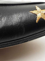 Gucci Princetown Embroidered Slippers In Black Leather Size Eu 41 Fw1225lrxdu