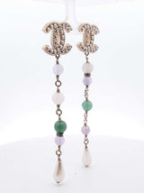 Chanel Faux Pearl, Strass, & Multi-stone Gold-tone Drop Earrings Fw0526lcrdu