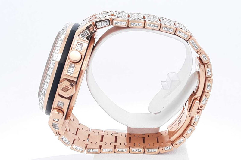 Audemars Piguet Royal Oak Offshore Chandelier 42mm 18k Rose Gold Diamond Watch 242.9 Grams Eb0125rxxxzsa