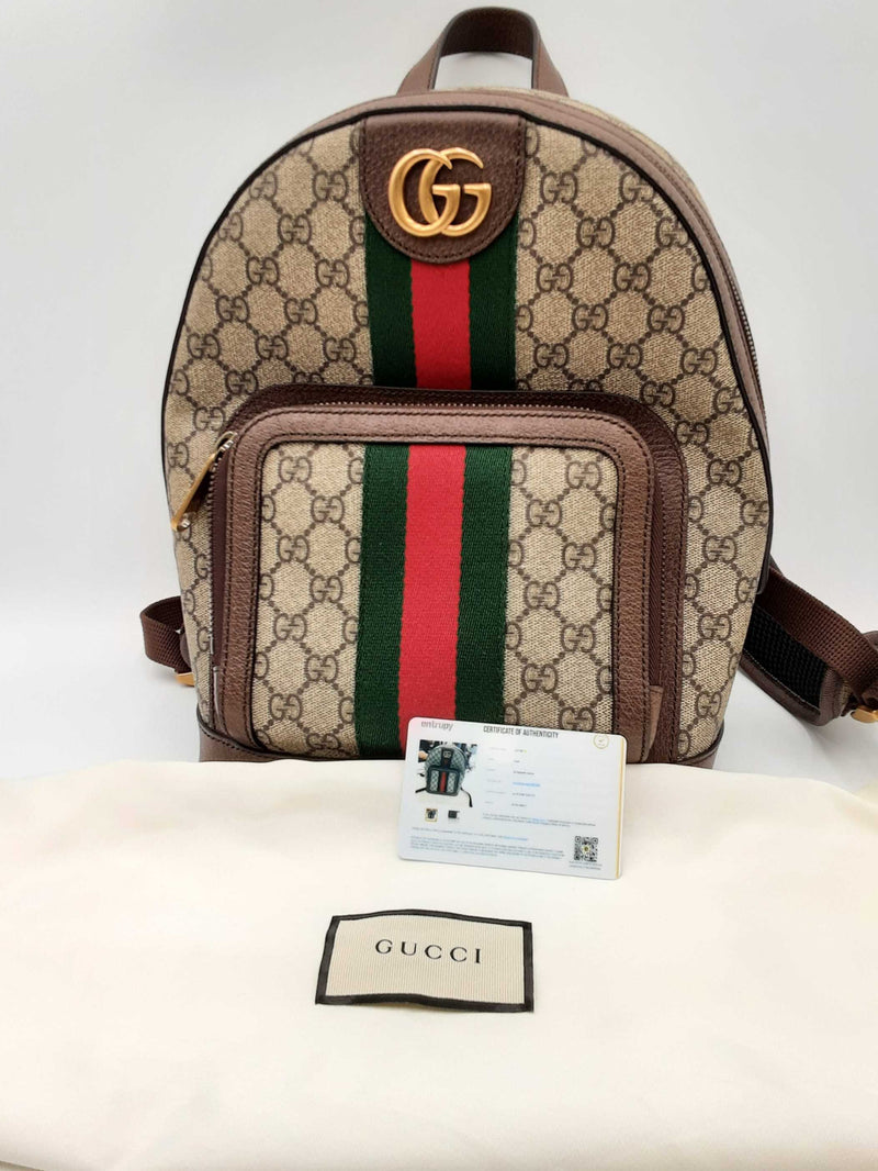 Gucci Gg Supreme Monogram Ophidia Web Backpack Eb0724sxzdu