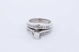 0.53cttw Princess Cut Diamond Ring 14k White Gold 5.8 Grams Size 4.5 Eb1025wwxde