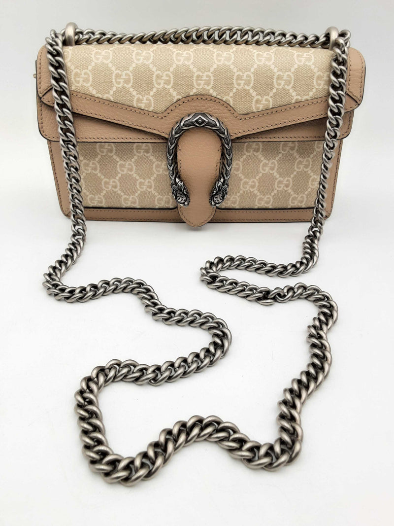 Gucci Dionysus Monogram Coated Canvas & Leather Shoulder Bag Fw1024ixzsa