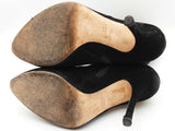 Gucci Vitello Vernice Soft Black Suede Knee High Boots Size Eu 36 Do0225rxde