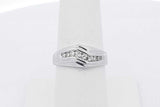0.12cttw Diamond Ring In 14k White Gold 3.1 Grams Size 7 Eb1025lorsa
