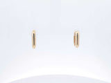 18k Yellow Gold Soft Rectangle Hoop Earrings 3.3 Grams Fw0826orxdu