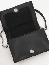 Marc Jacobs Glam Shot Bag In Black Leather & Multicolor Camo Sequins Fw0126lrzdu