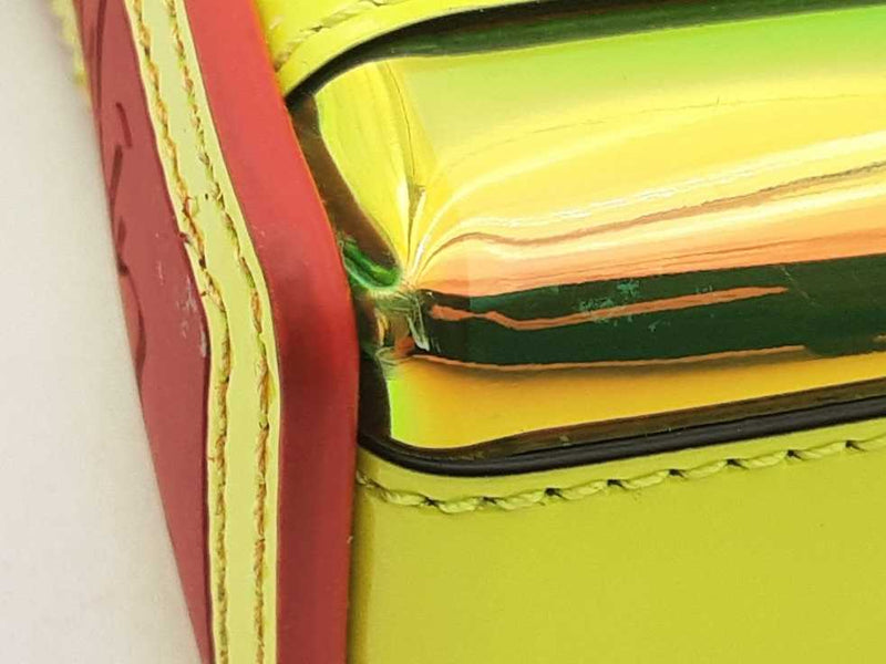 Christian Louboutin Cabata N/s Mini Neon Yellow Top Handle Bag Eb1224wxzsa