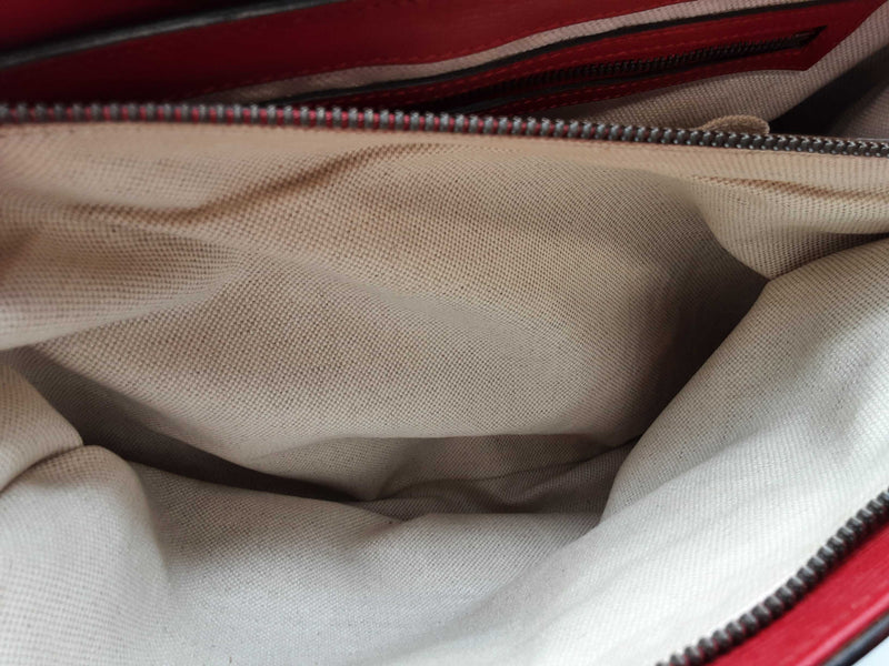 Gucci 319795 Horsebit Red Leather Tote Bag Do10250xzde