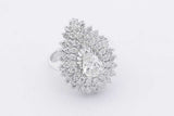 1.91cttw Diamond Ring In 14k White Gold 7.3 Grams Size 8.25 Eb0126lrxzsa