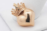 Queen Baby 18k Yellow Gold Crowned Heart Pendant 16.4 Grams Eb0826lowrsa